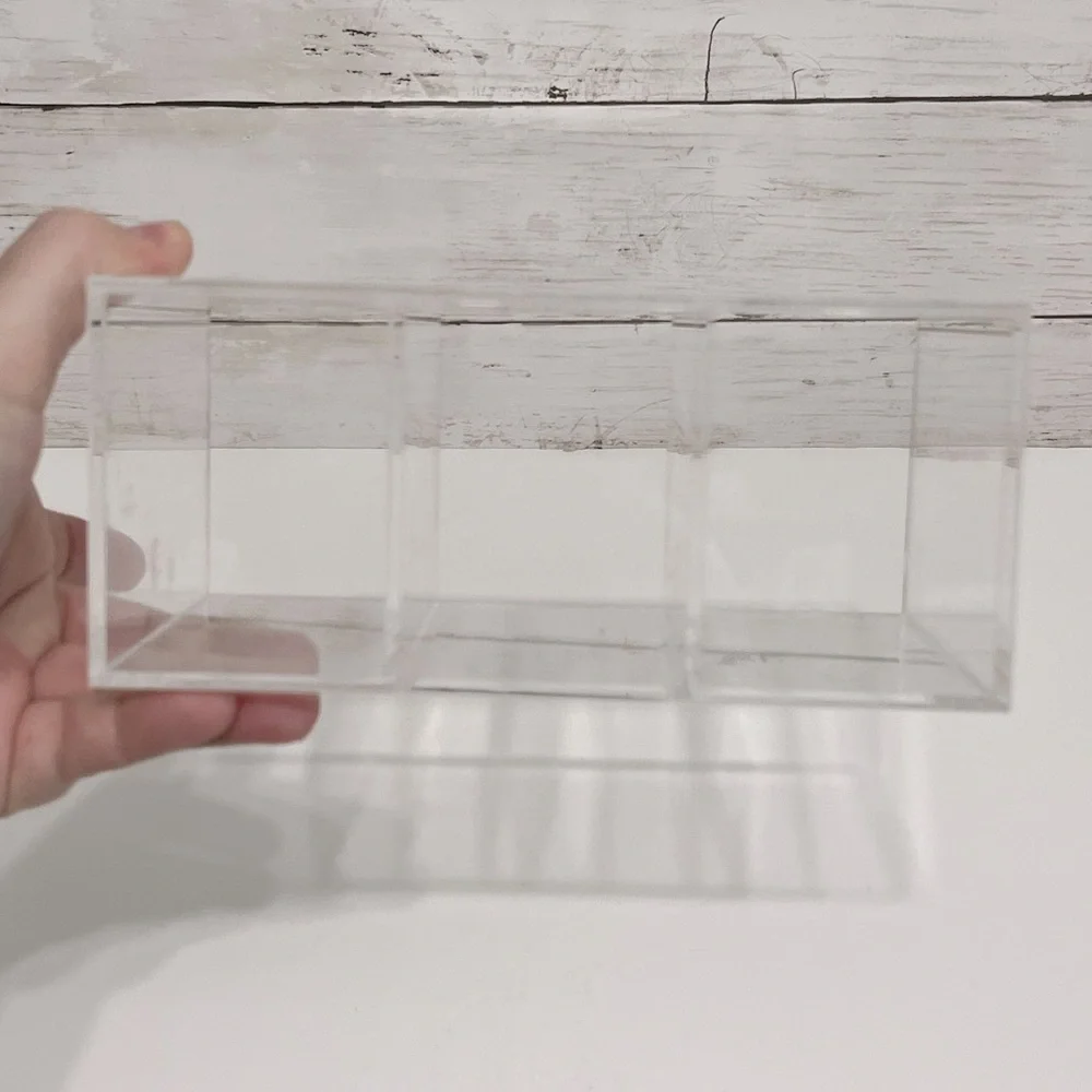Clear Acrylic 3 Compartment Organizer PRICE FIRM